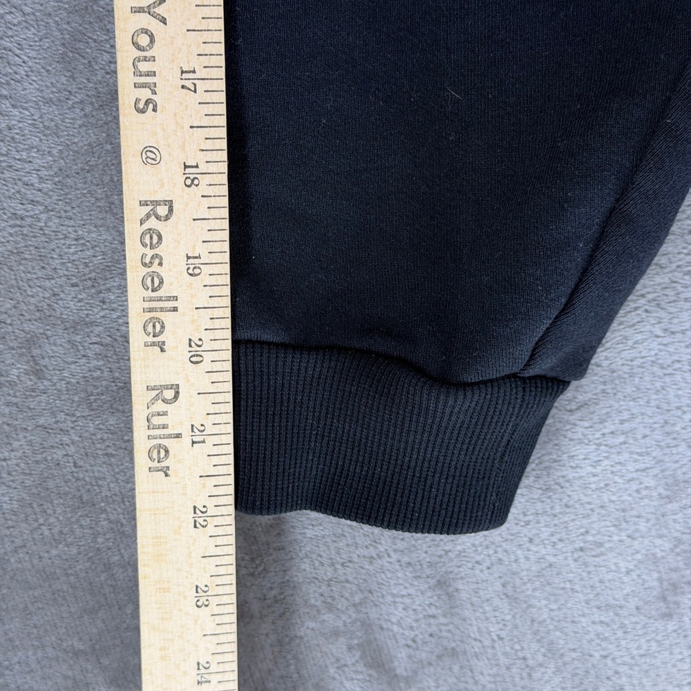 Alo Yoga Black Oversized Pullover Hoodie Logo Fleece Athleisure Sweatshirt - Picture 6 of 8
